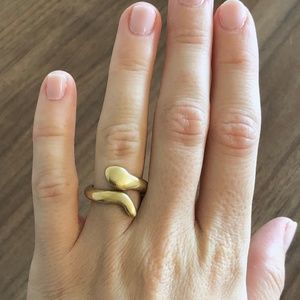 Trendy Brass Serpent Ring (size 5)